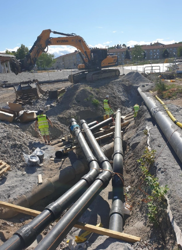 schakt VA och fjärrvärme